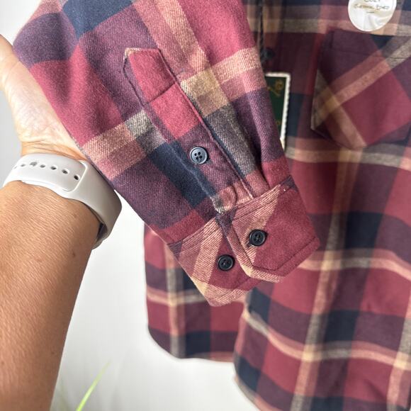 NEW NWT Nomad Cozy Thermal Lined Flannel Button Up Medium Shirt Outdoors Hiking - Picture 4 of 7